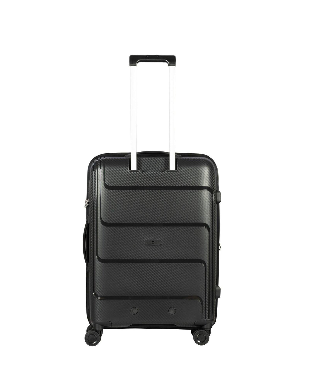 Delphin Verona Hardside 2-Piece Spinner Luggage Set - Large & Carry-On - Black Back Image 3