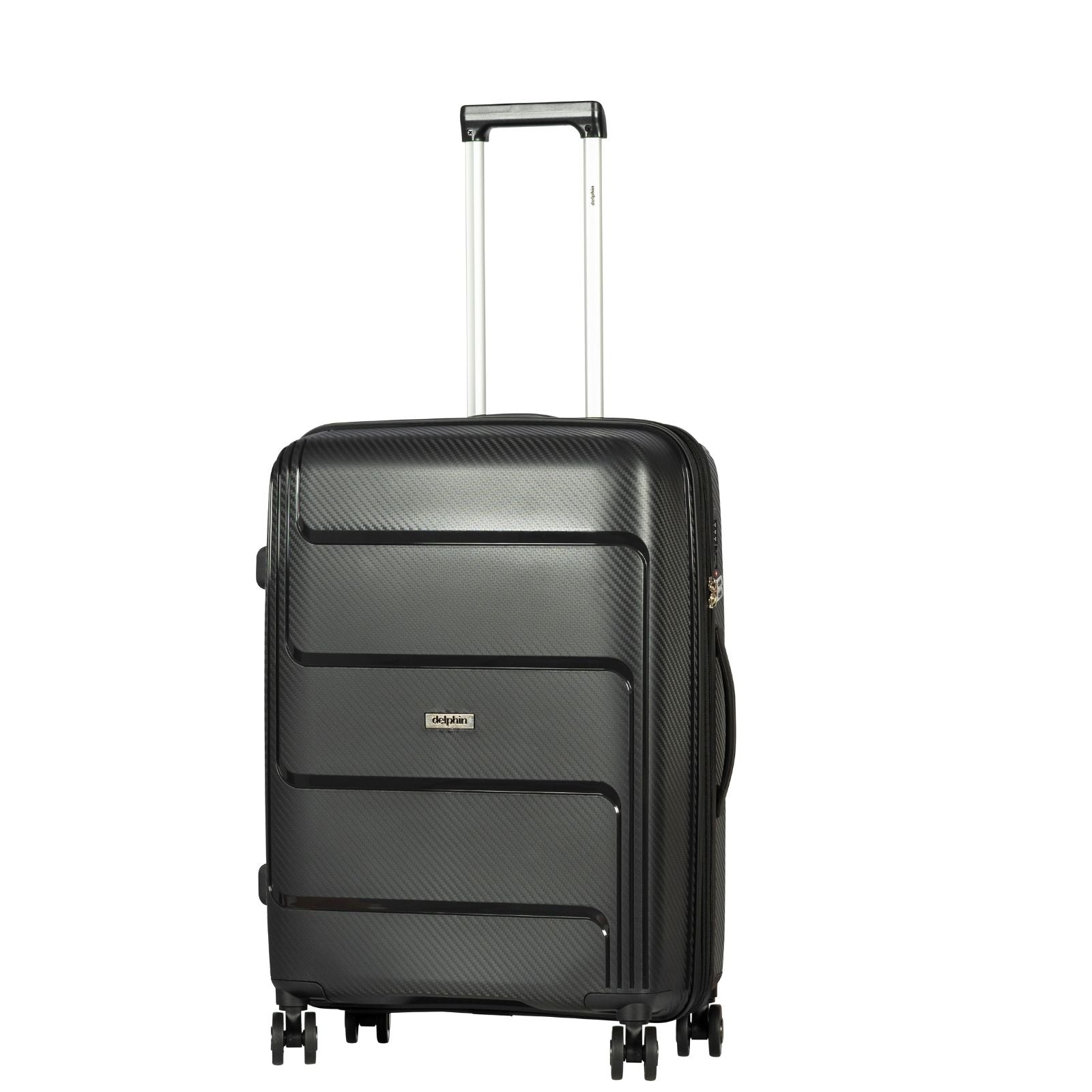 Delphin Verona Hardside 2-Piece Spinner Luggage Set - Large & Carry-On - Black