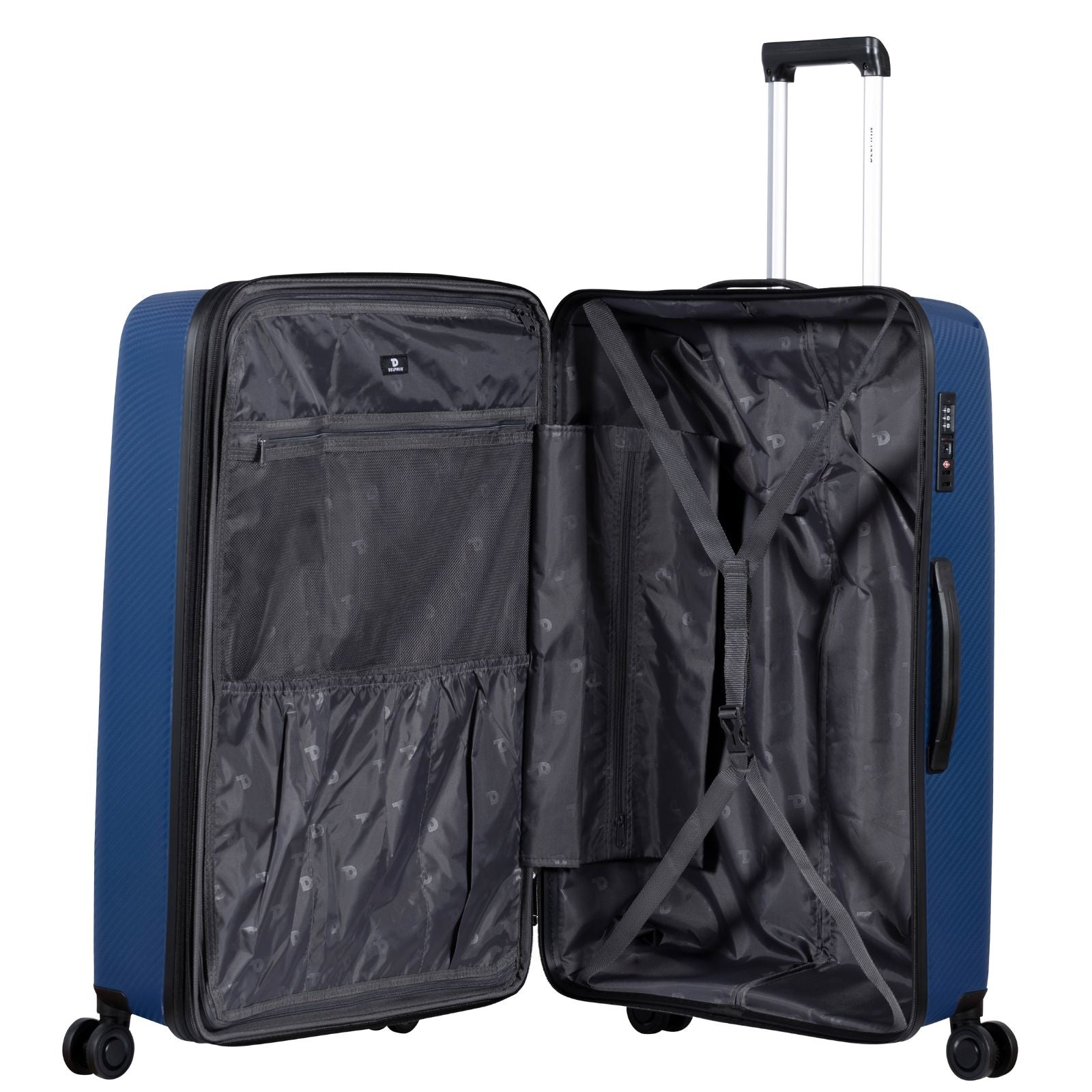 Delphin Verona Hardside 2-Piece Spinner Luggage Set - Large & Carry-On - Blue