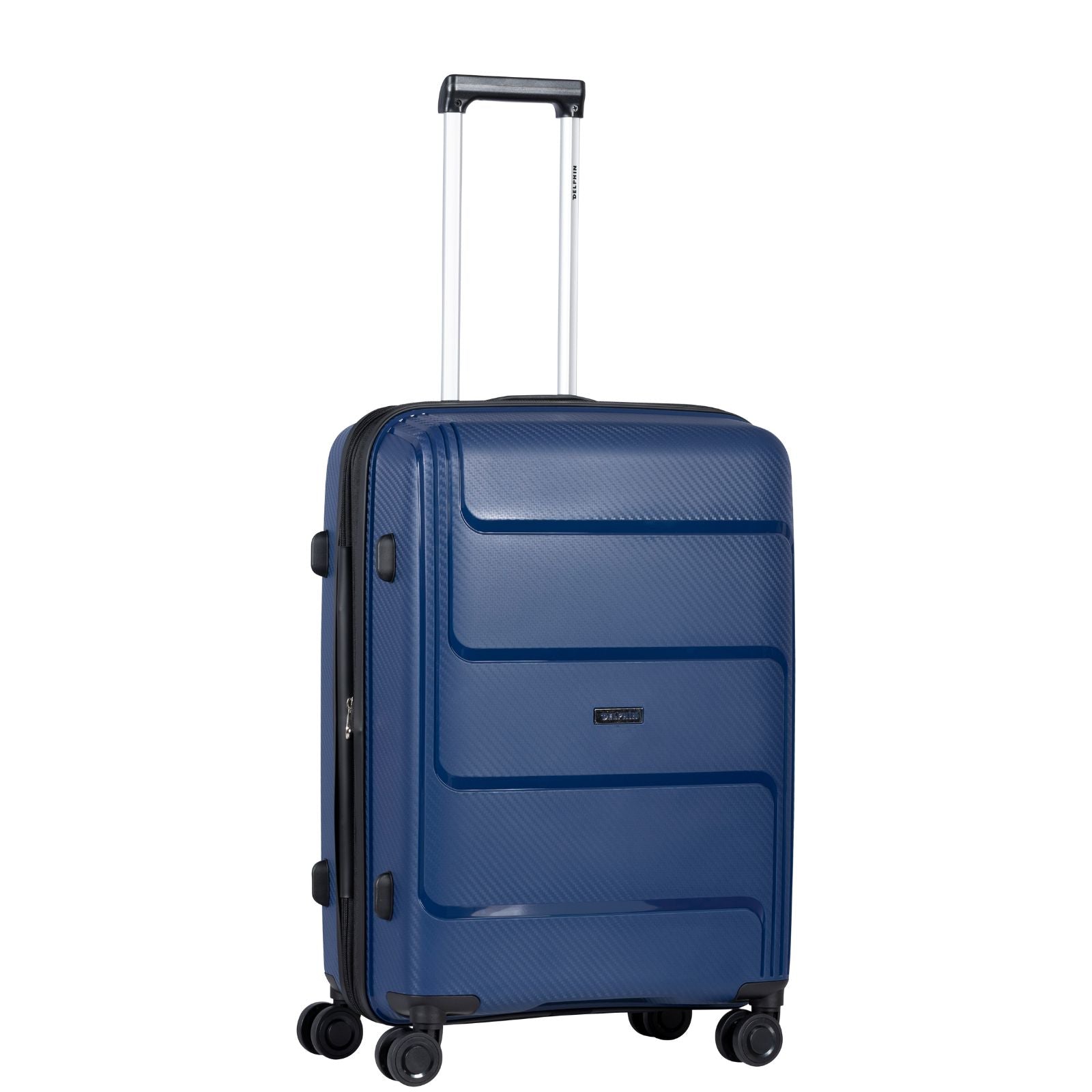 Delphin Verona Hardside Medium Spinner Suitcase - 68cm - Blue