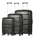 Delphin Verona Hardside 3-Piece Spinner Luggage Set - Black