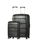 Delphin Verona Hardside 2-Piece Spinner Luggage Set - Large & Carry-On - Black Image 1