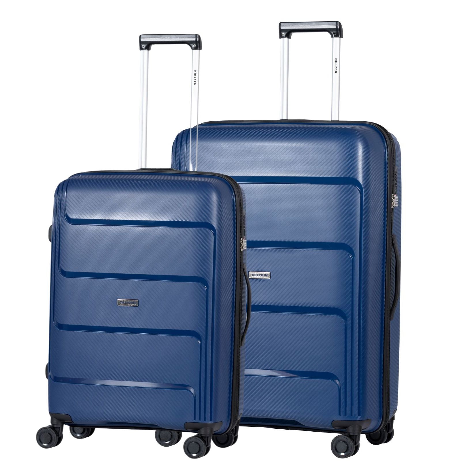 Delphin Verona Hardside 2-Piece Spinner Luggage Set - Large & Medium - Blue