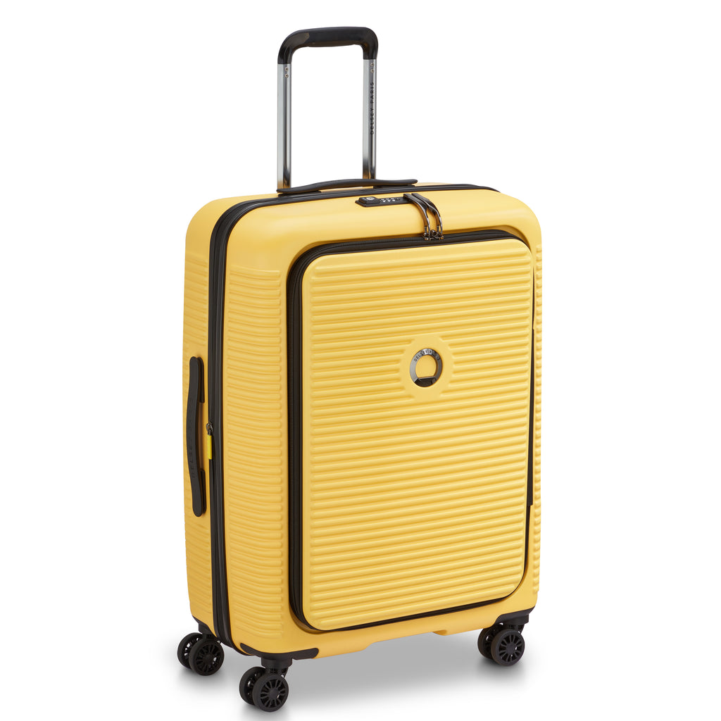 Delsey Freestyle Hardside Front Open Exp Large Spinner Suitcase - 76cm - Yellow-3