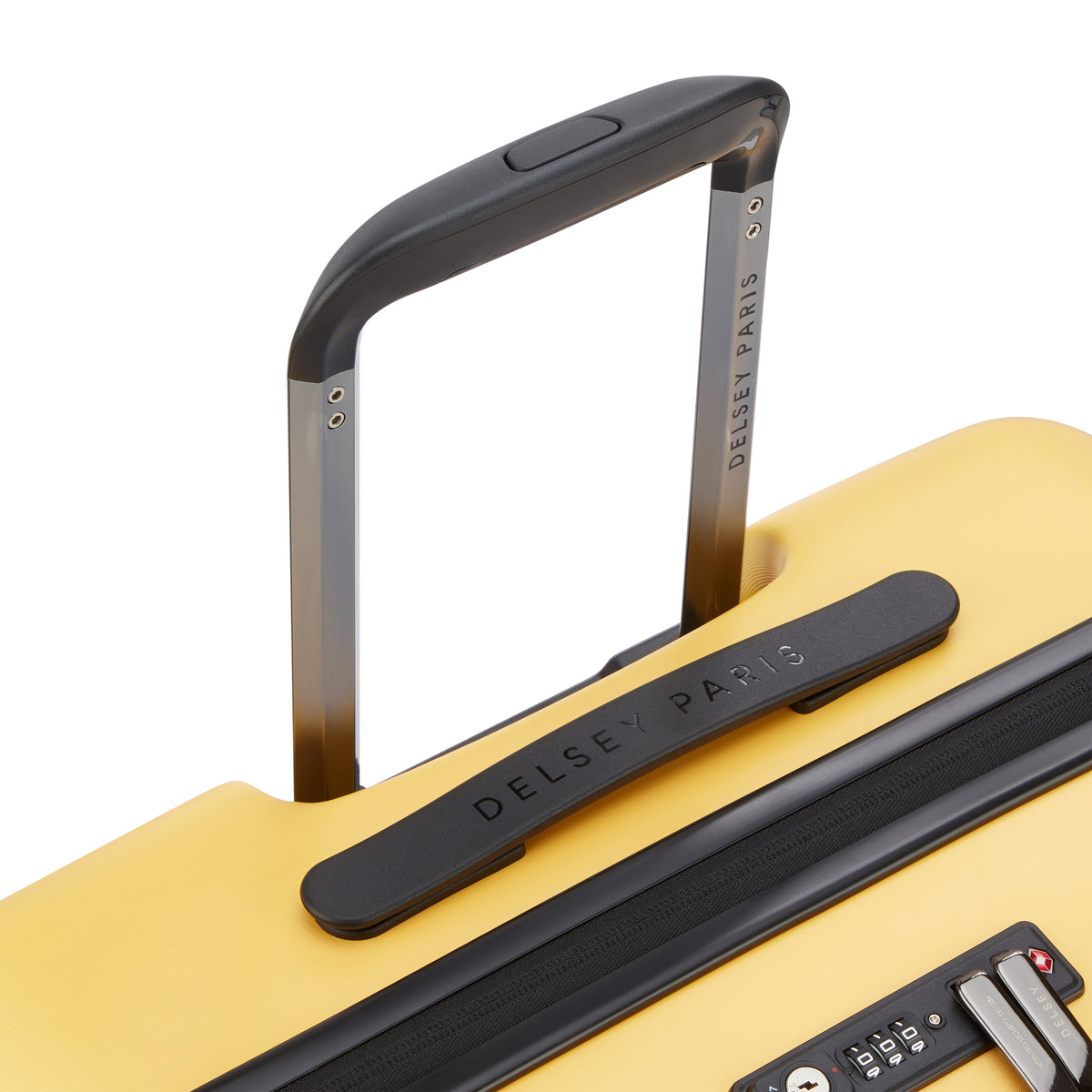 Delsey Freestyle Yellow suitcase Set front-opening  telecopic handle