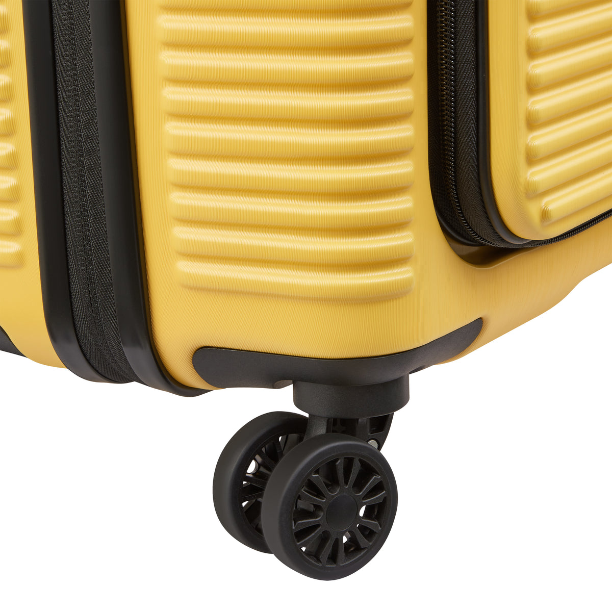 Delsey Freestyle Yellow suitcase Set front-opening  Spinner Wheel