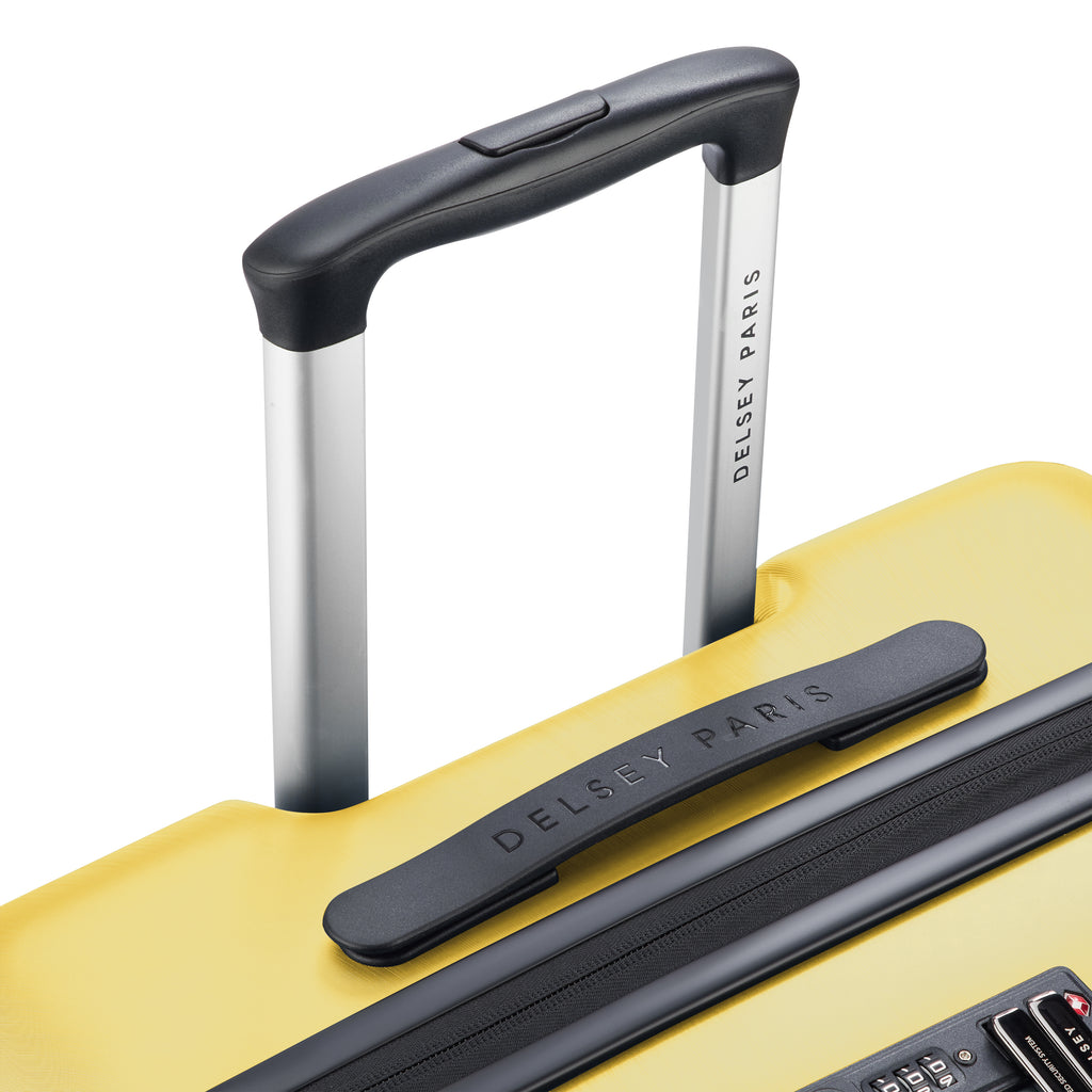 Delsey Freestyle Yellow 67cm medium front-opening hardside suitcase Telescopic Handle