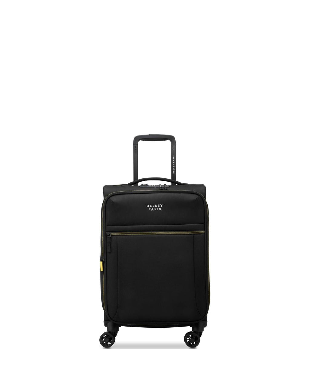 Delsey Brochant 3 Softside Carry-On Spinner Suitcase - 55cm - Deep Black Front Image 2