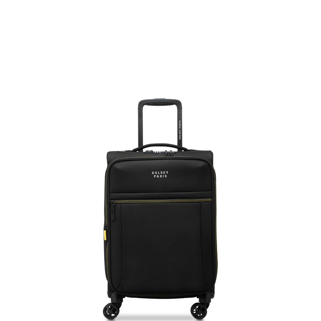 Delsey Brochant 3 Softside Carry-On Spinner Suitcase - 55cm - Deep Black