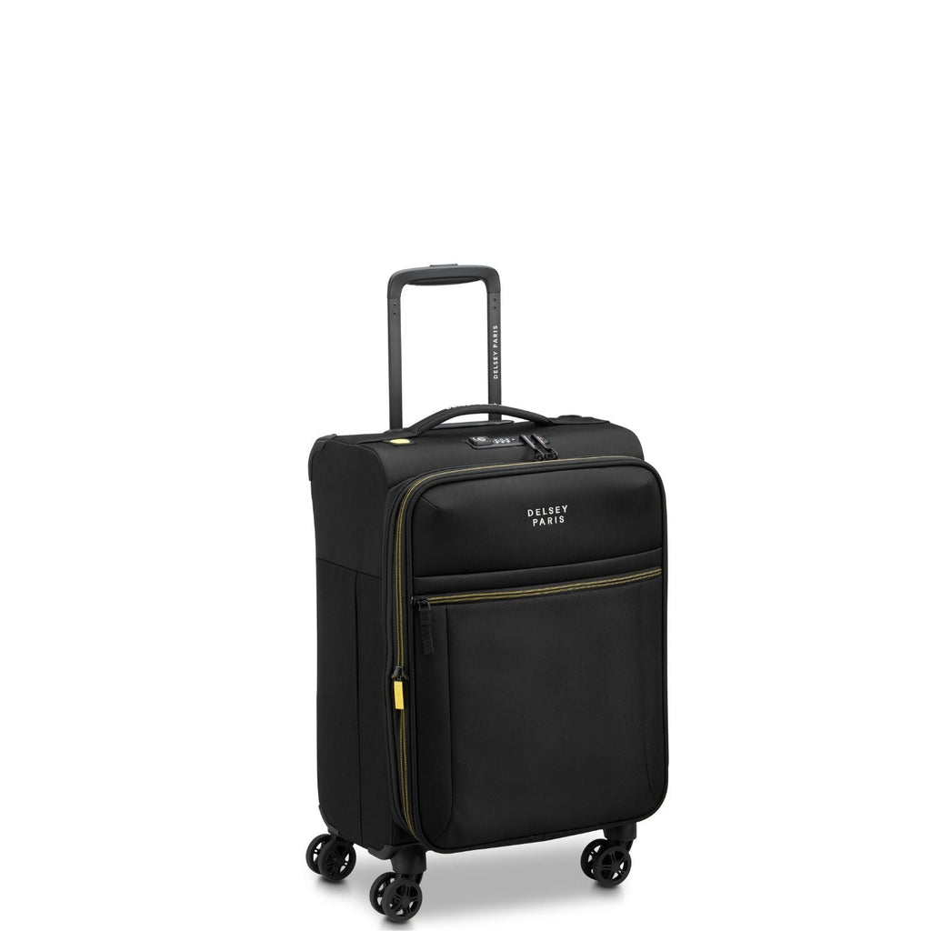 Delsey Brochant 3 Softside Carry-On Spinner Suitcase - 55cm - Deep Black
