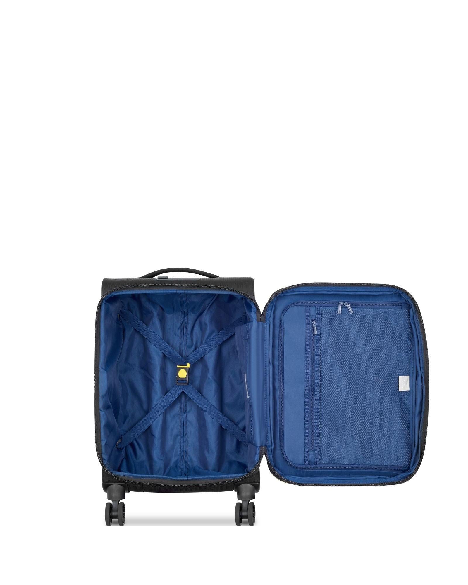 Delsey Brochant 3 Softside Carry-On Spinner Suitcase - 55cm - Deep Black Interior Image 5
