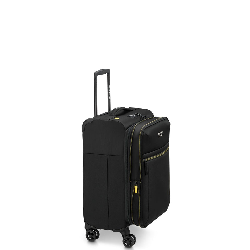 Delsey Brochant 3 Softside Carry-On Spinner Suitcase - 55cm - Deep Black