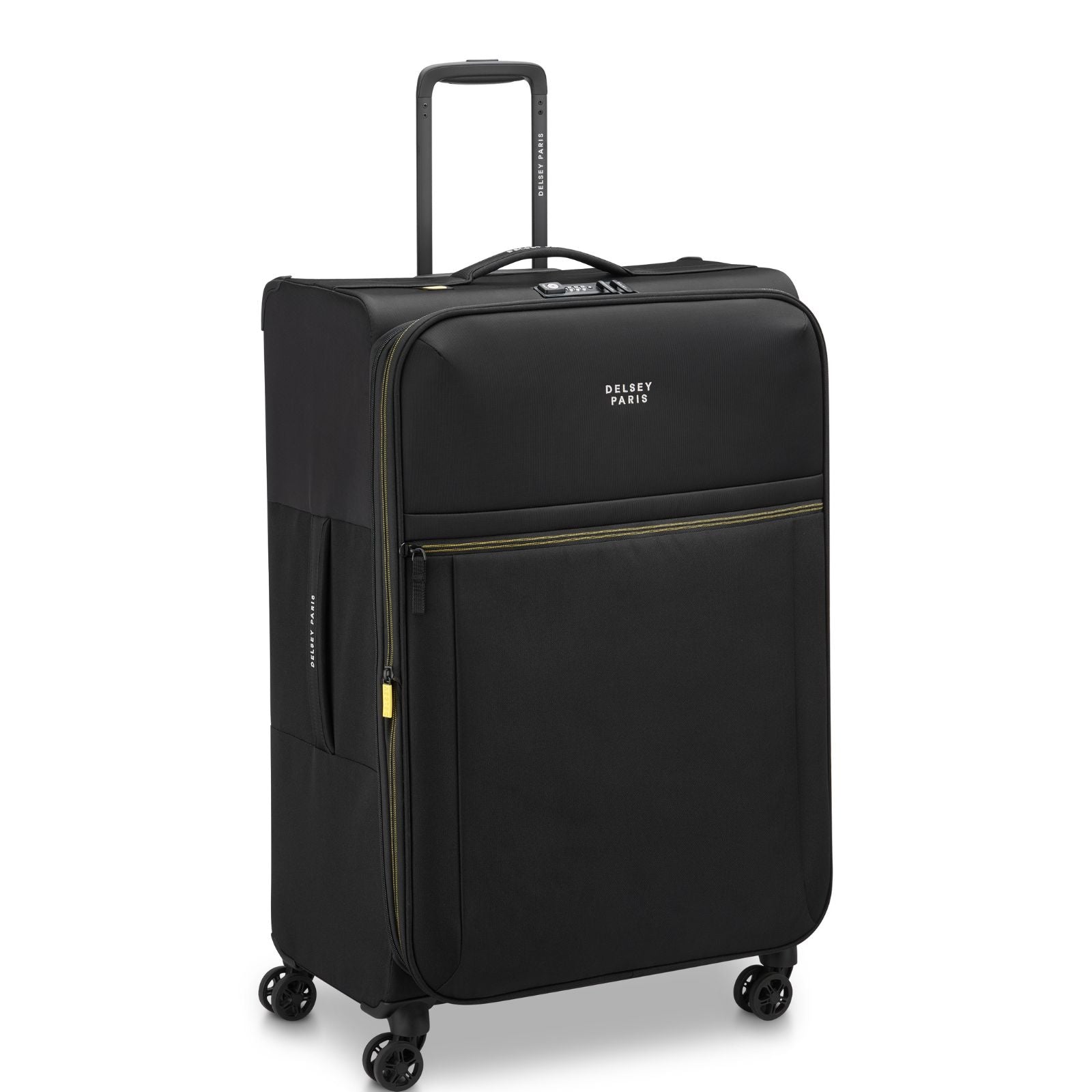 Delsey Brochant 3 Softside Large Spinner Suitcase - 78cm - Deep Black