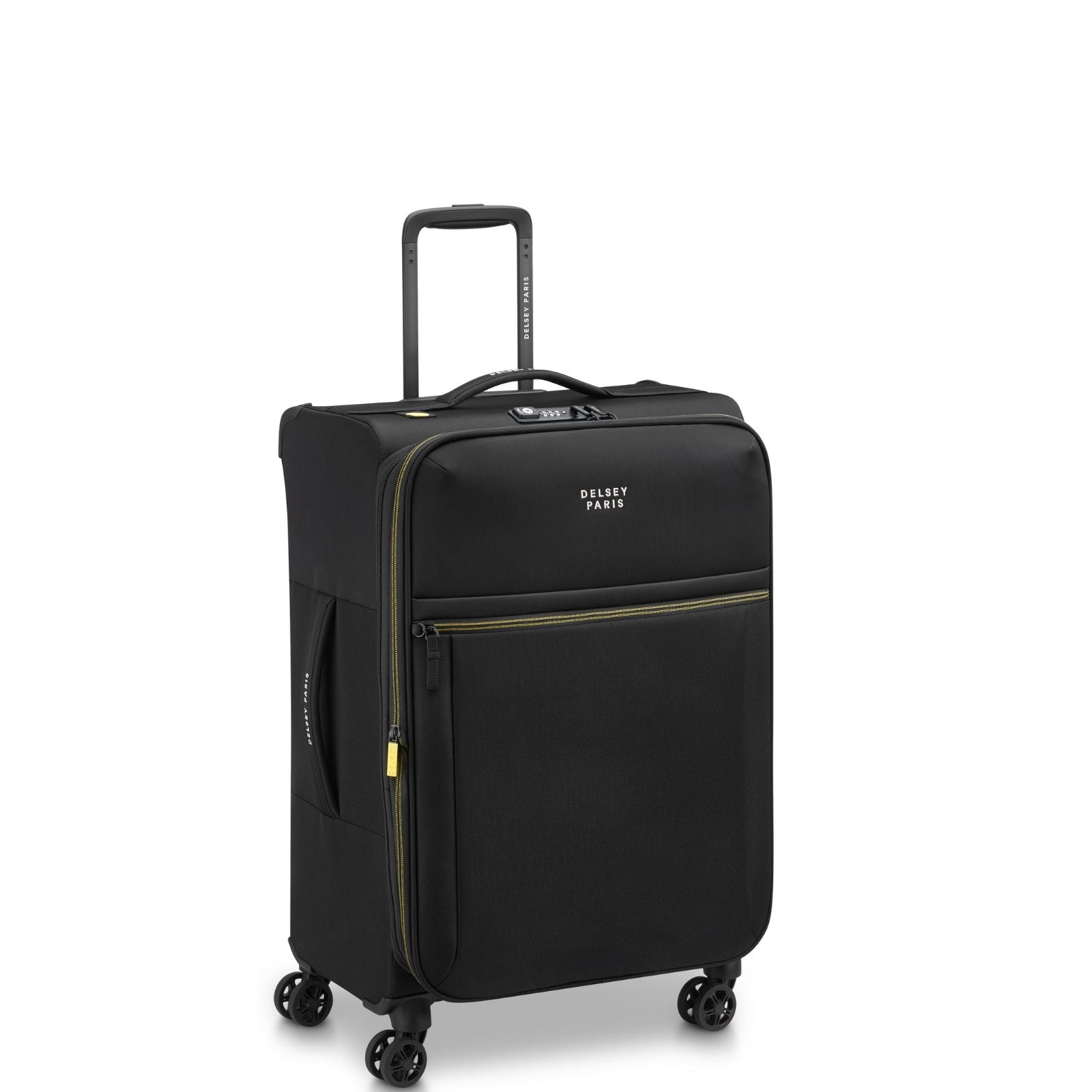 Delsey Brochant 3 Softside Medium Spinner Suitcase - 67cm - Deep Black