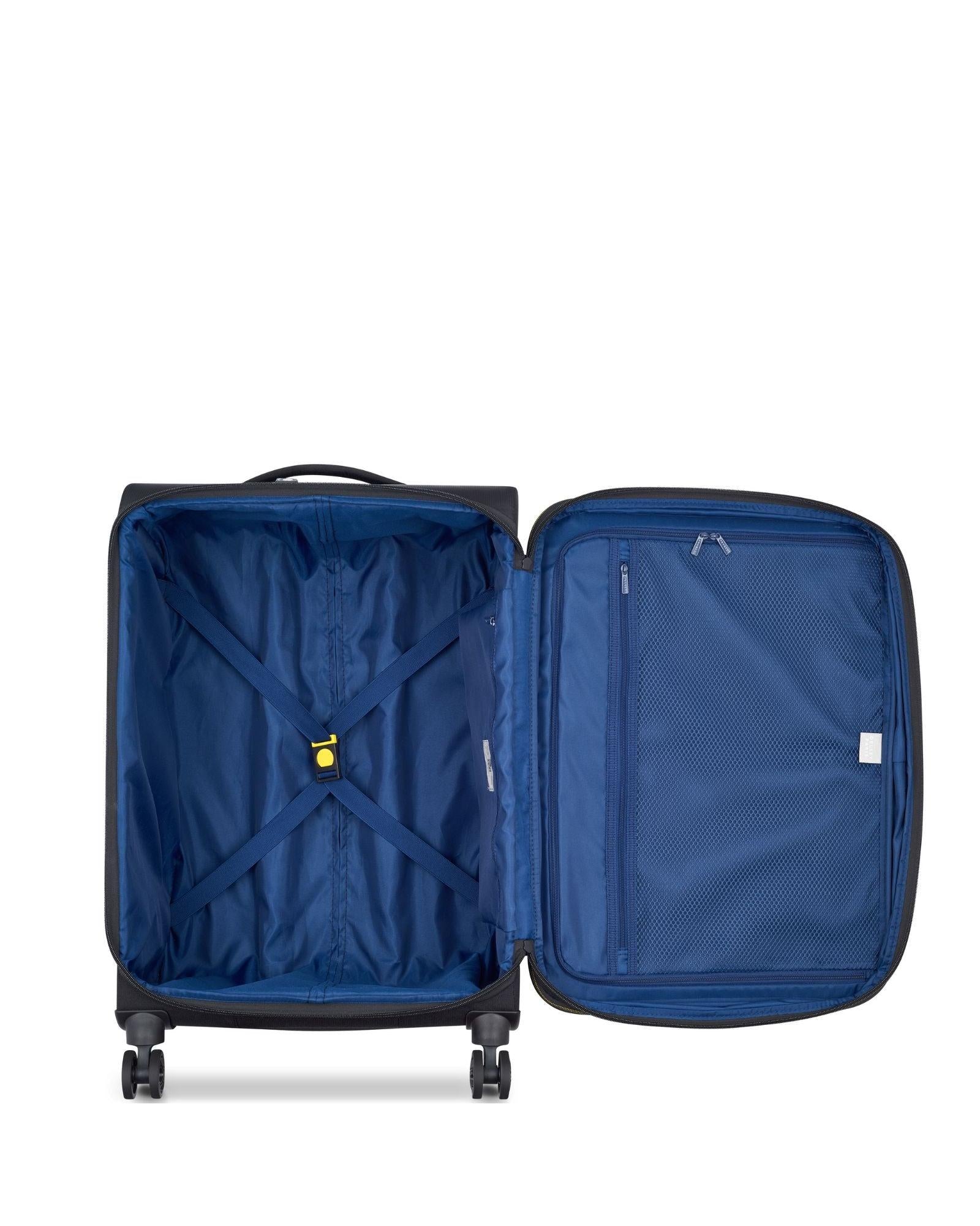 Delsey Brochant 3 Softside Medium Spinner Suitcase - 67cm - Deep Black Interior Image 6