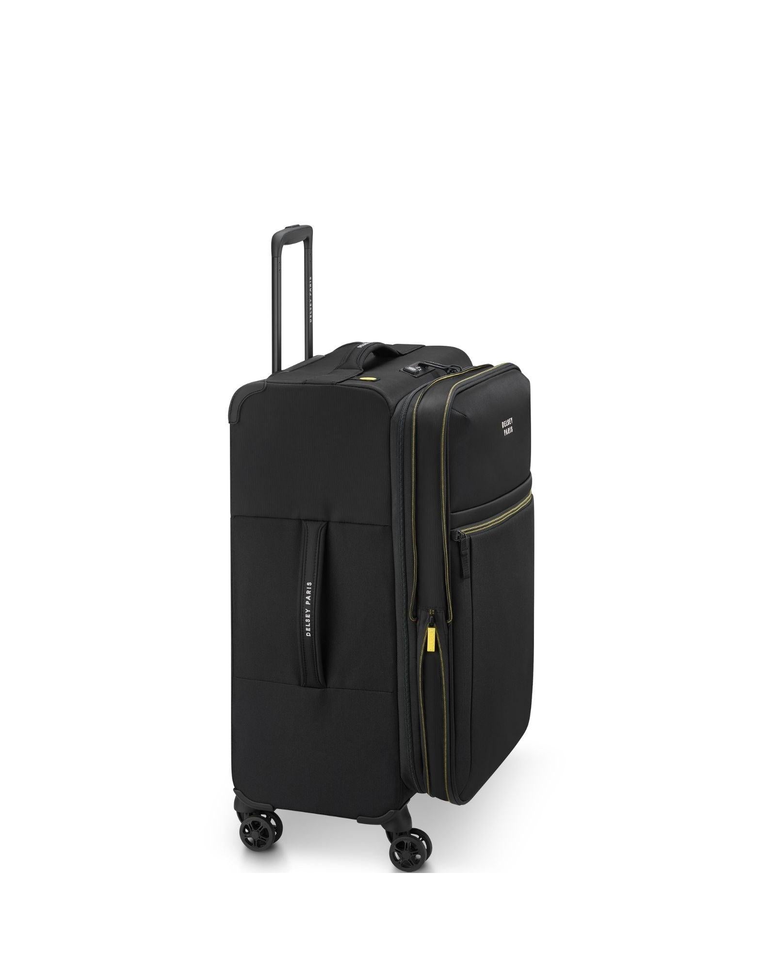 Delsey Brochant 3 Softside Medium Spinner Suitcase - 67cm - Deep Black Left Image 5