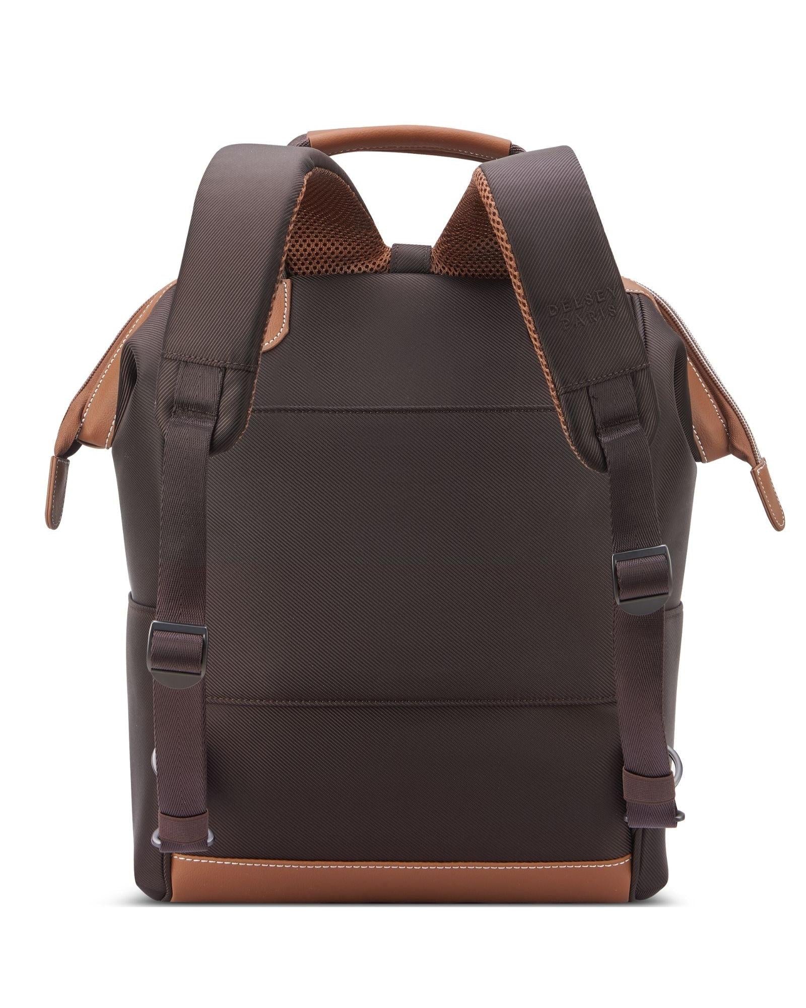 Delsey Chatelet Air 2.0 Laptop Tote Backpack - Chocolate Back Image 3