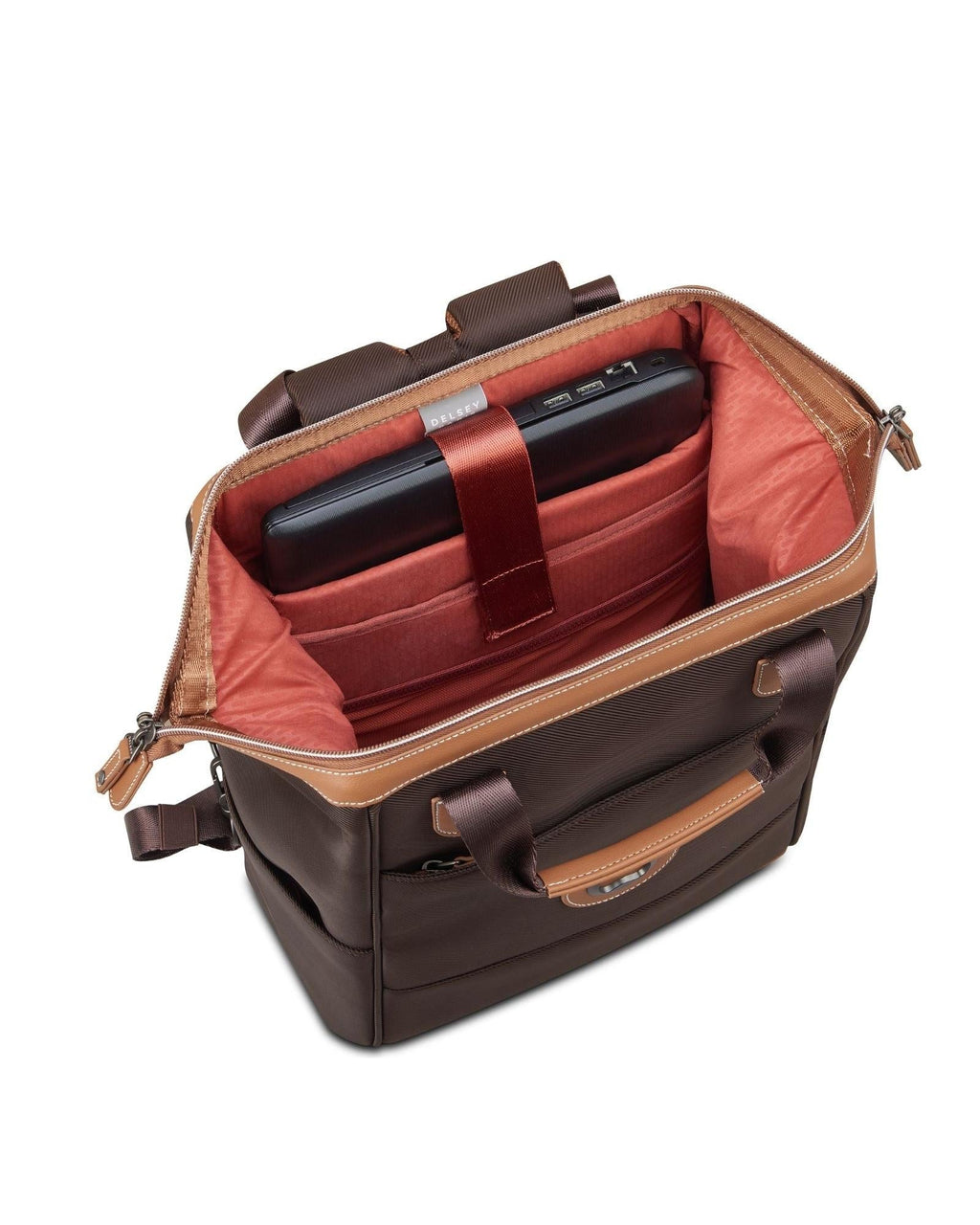 Delsey Chatelet Air 2.0 Laptop Tote Backpack - Chocolate Interior Back Image 4
