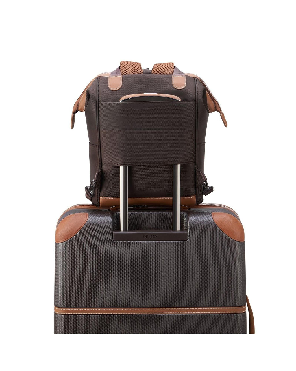 Delsey Chatelet Air 2.0 Laptop Tote Backpack - Chocolate Back Image 6