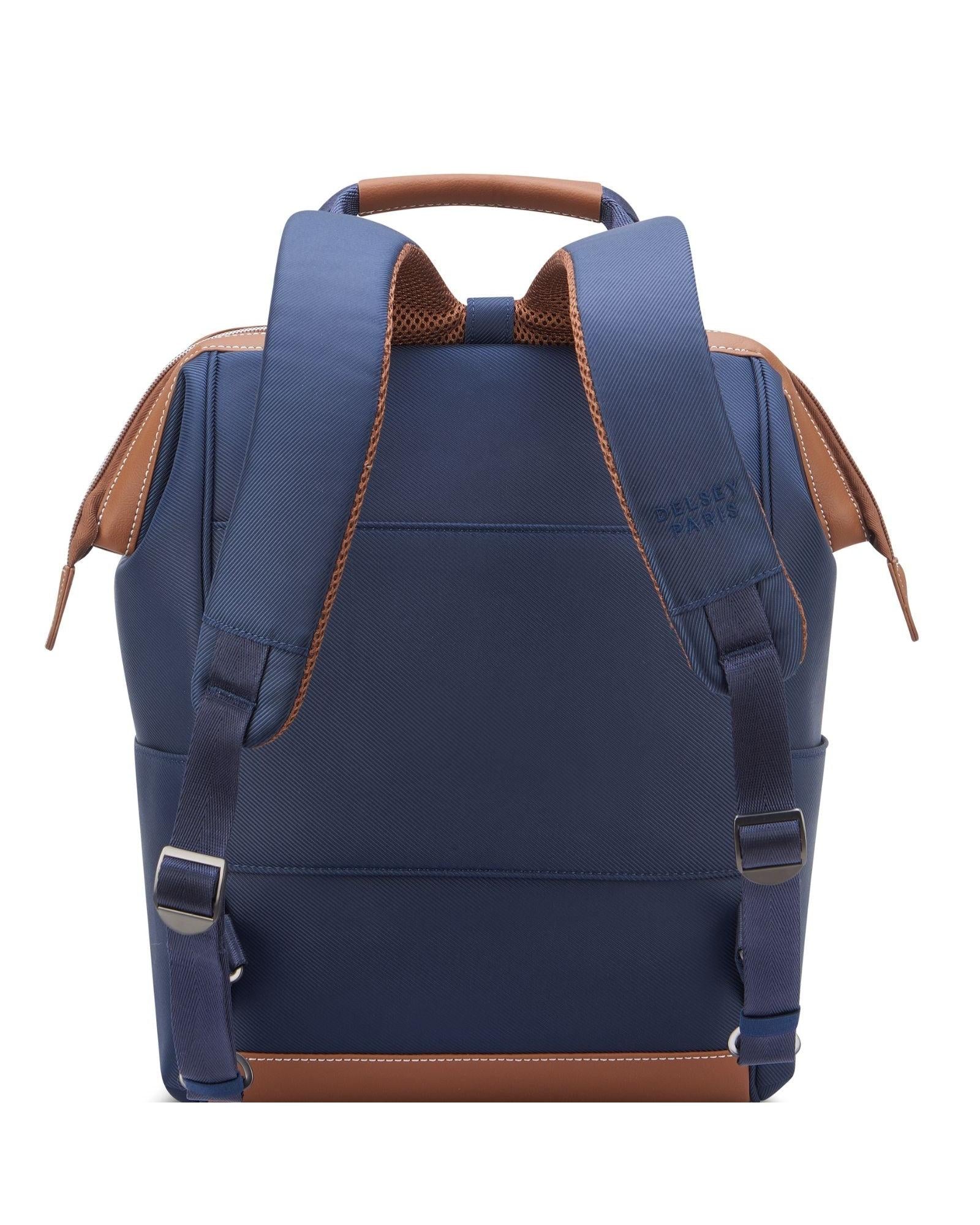 Delsey Chatelet Air 2.0 Laptop Tote Backpack - Navy Blue Back Image 3