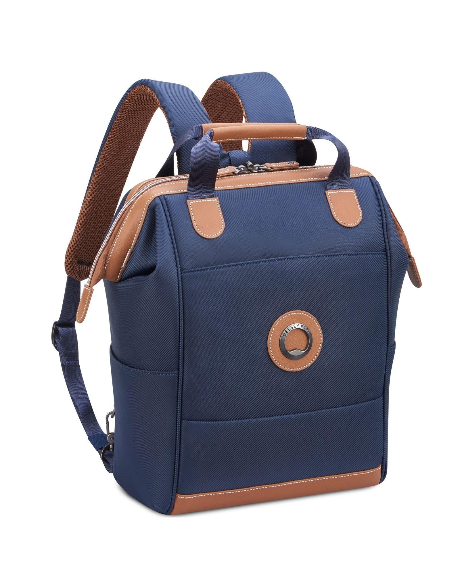 Delsey Chatelet Air 2.0 Laptop Tote Backpack - Navy Blue Front Left Image 1