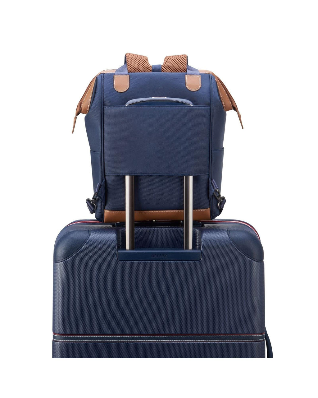 Delsey Chatelet Air 2.0 Laptop Tote Backpack - Navy Blue Back Image 8