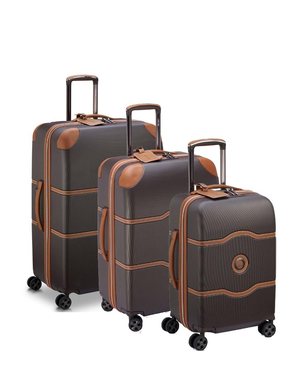Delsey Chatelet Air 2.0 Hardside 3-Piece Spinner Luggage Set - Chocolate Left Image 1