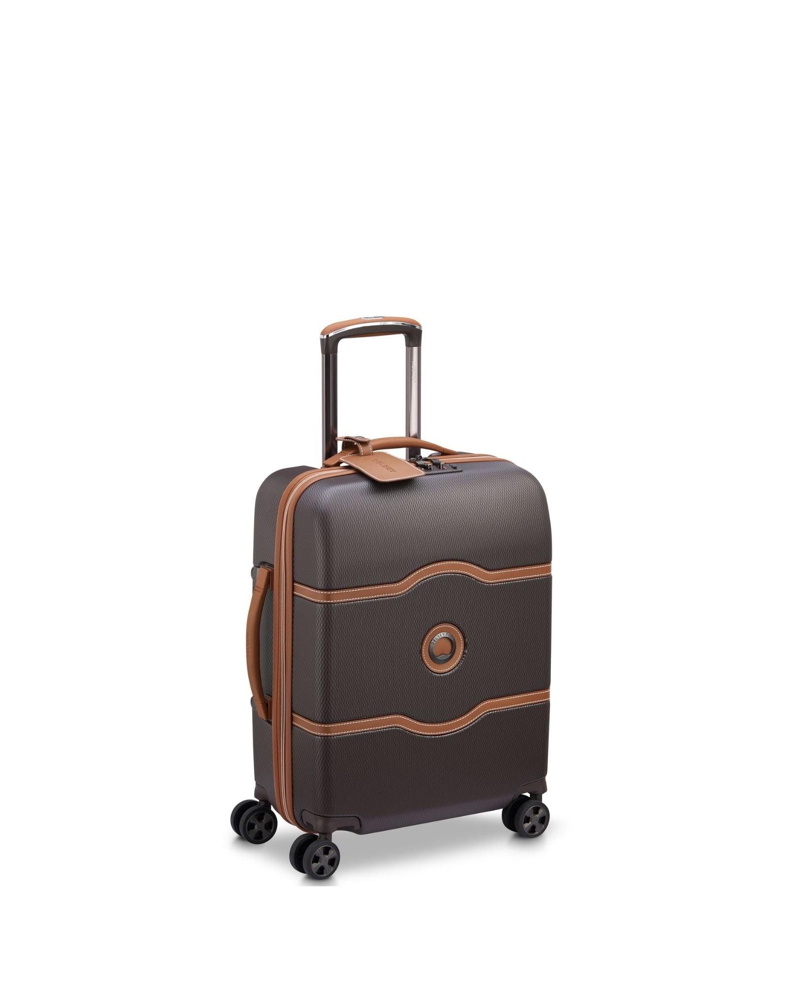 Delsey Chatelet Air 2.0 Hardside Carry-On Spinner Suitcase - 55cm - Chocolate Front Left Image 1
