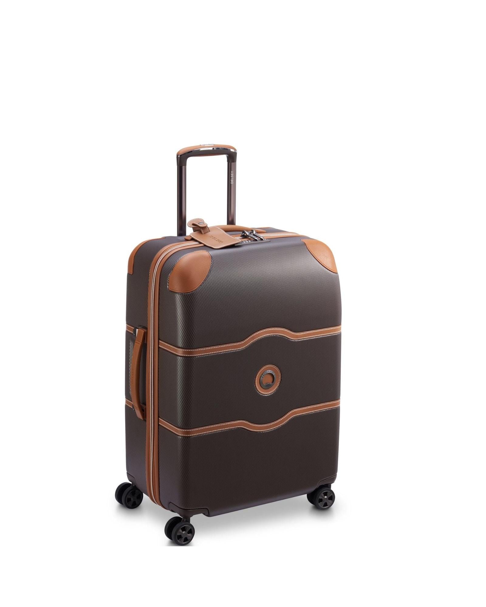 Delsey Chatelet Air 2.0 Hardside Medium Spinner Suitcase - 66cm - Chocolate Front Left Image 1
