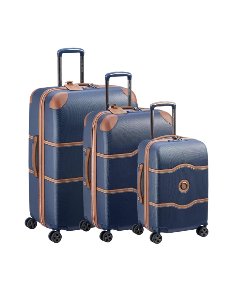 Delsey Chatelet Air 2.0 Hardside 3-Piece Spinner Luggage Set - Navy Blue Front Left Image 1