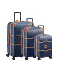 Delsey Chatelet Air 2.0 Hardside 3-Piece Spinner Luggage Set - Navy Blue Front Left Image 1