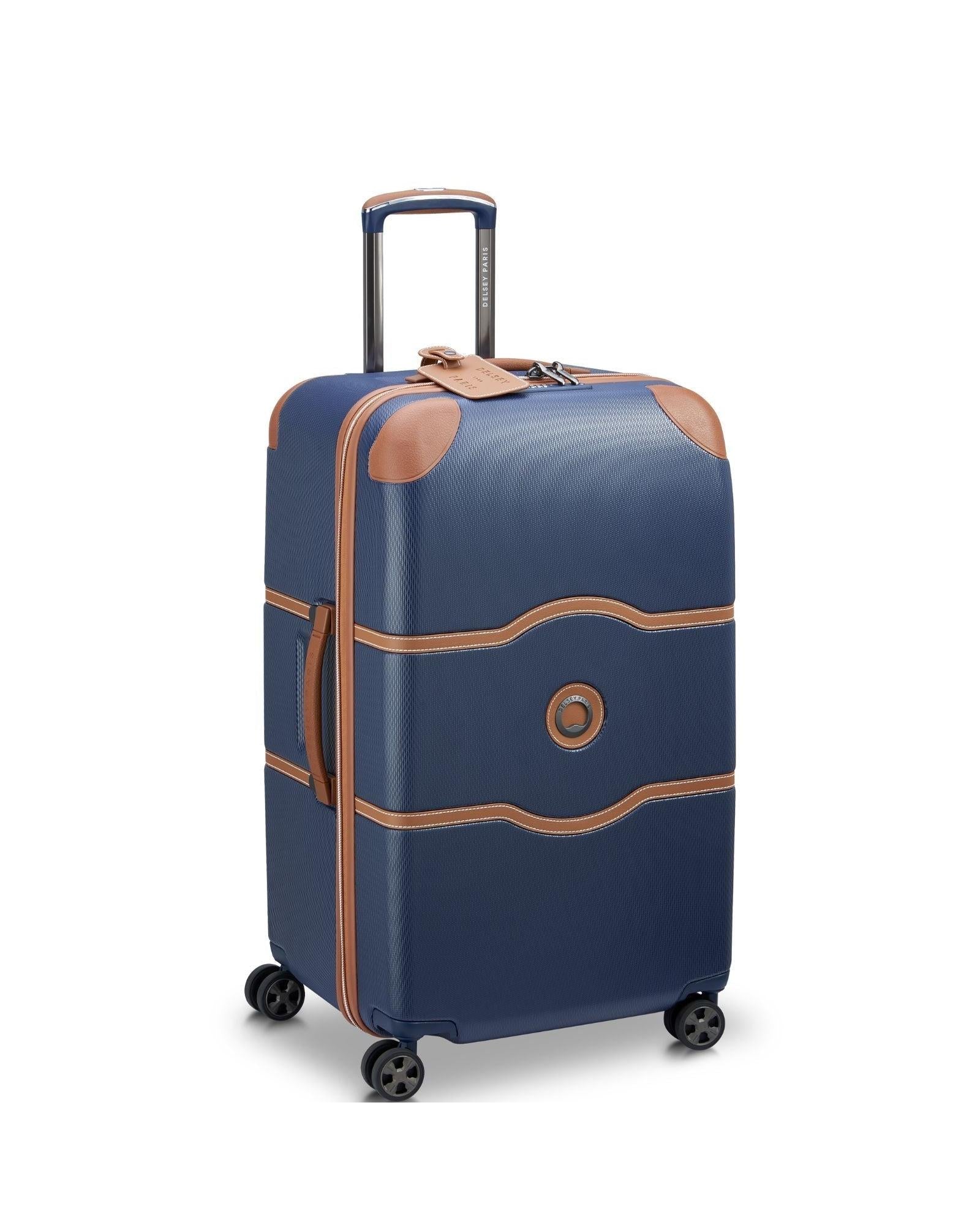 Delsey Chatelet Air 2.0 Hardside Medium Trunk Spinner Suitcase - 73cm - Navy Front Left Image 1