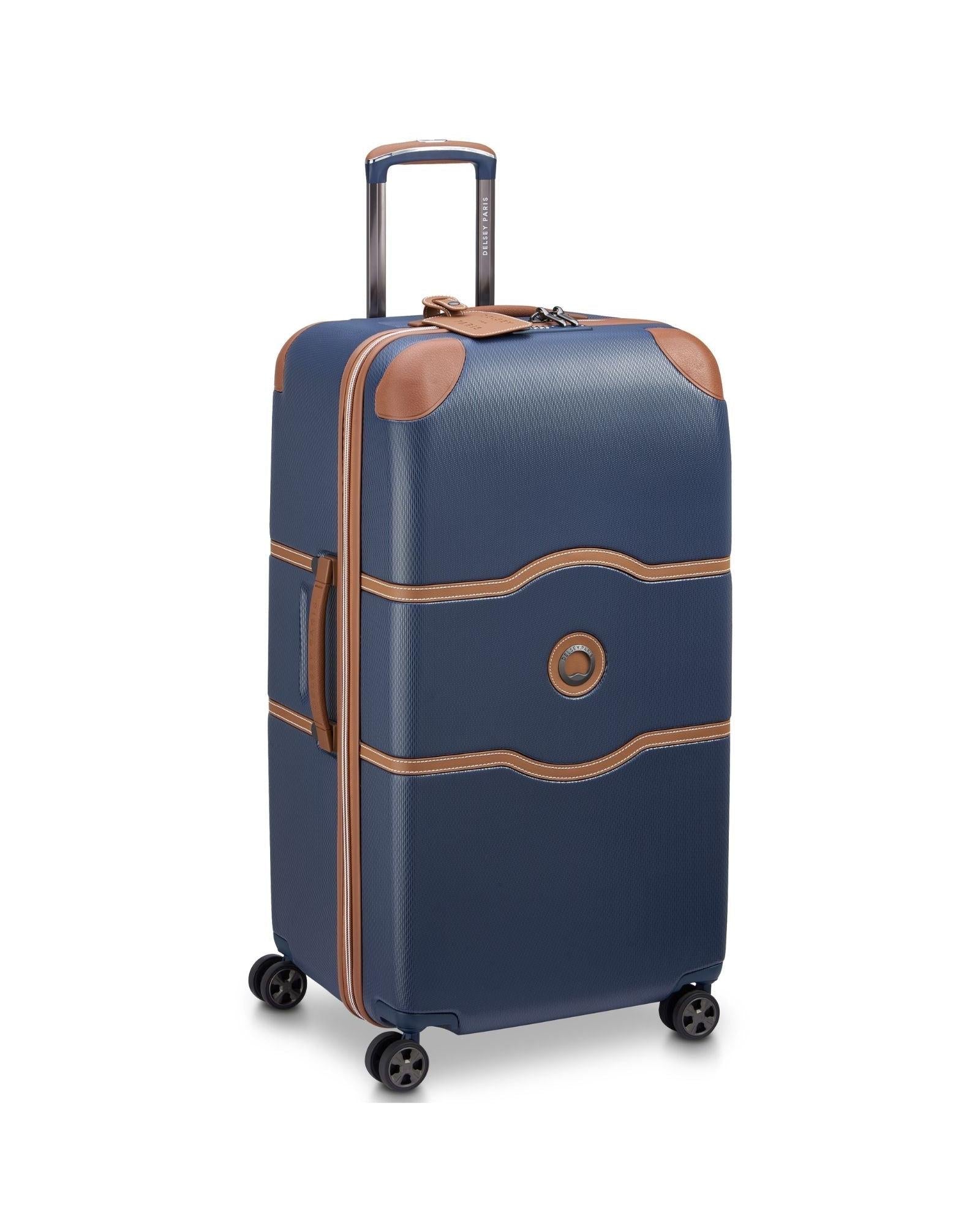 Delsey Chatelet Air 2.0 Hardside Large Trunk Spinner Suitcase - 80cm - Navy Blue Front Left Image 1