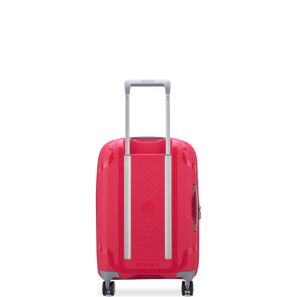 Delsey Clavel MR Expandable Hardside Carry-On Spinner Suitcase - 55cm - Magenta Back Image 3