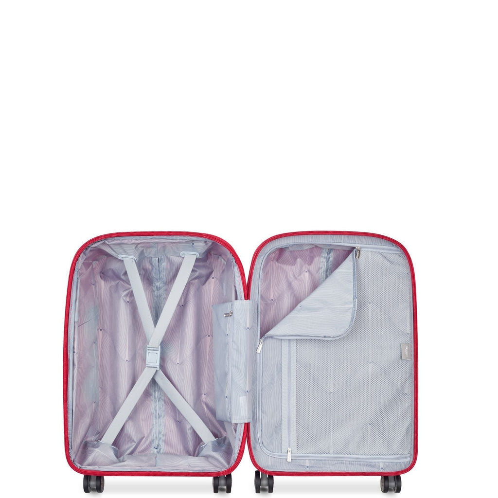 Delsey Clavel MR Expandable Hardside Carry-On Spinner Suitcase - 55cm - Magenta Interior Image 5