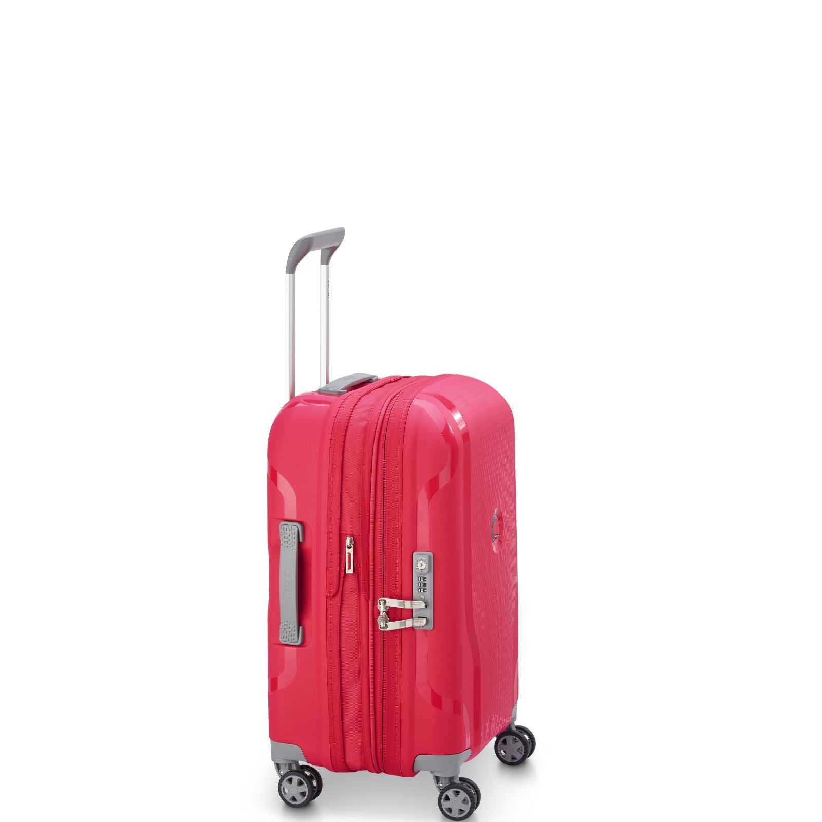 Delsey Clavel MR Expandable Hardside Carry-On Spinner Suitcase - 55cm - Magenta Image 4