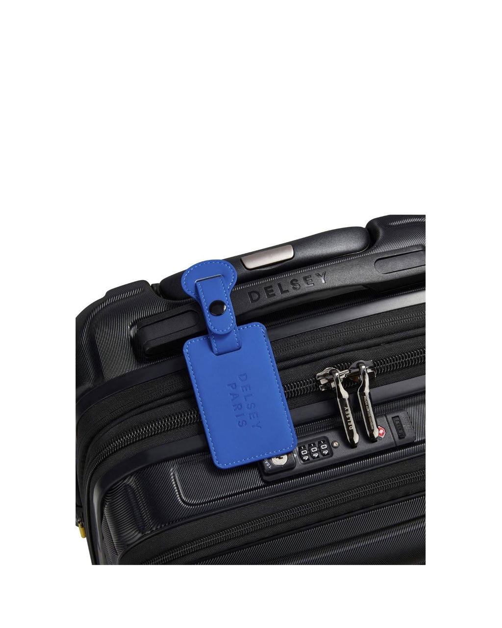 Delsey Faux Leather Luggage Tag - Blue Image 3