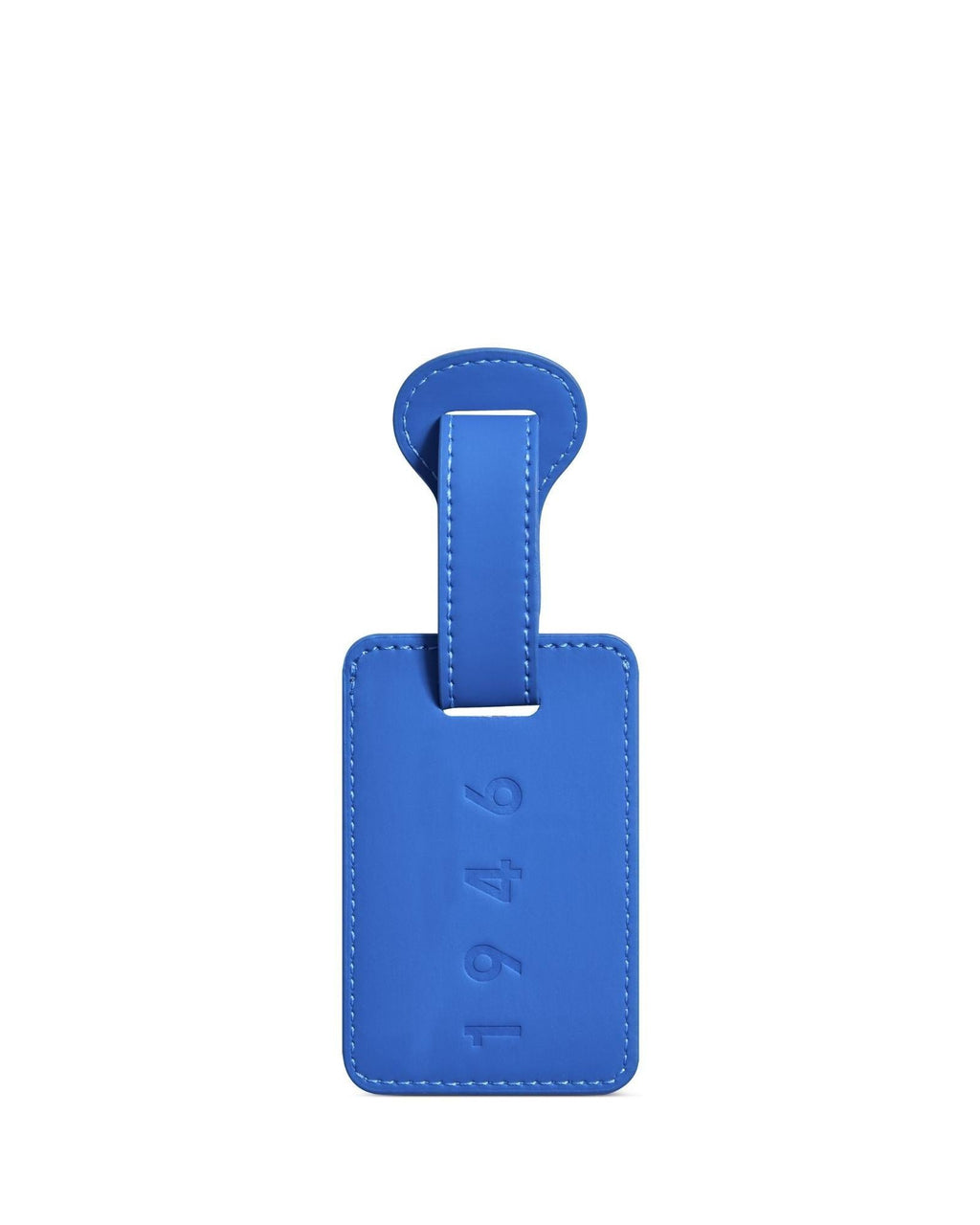 Delsey Faux Leather Luggage Tag - Blue Back Image 2