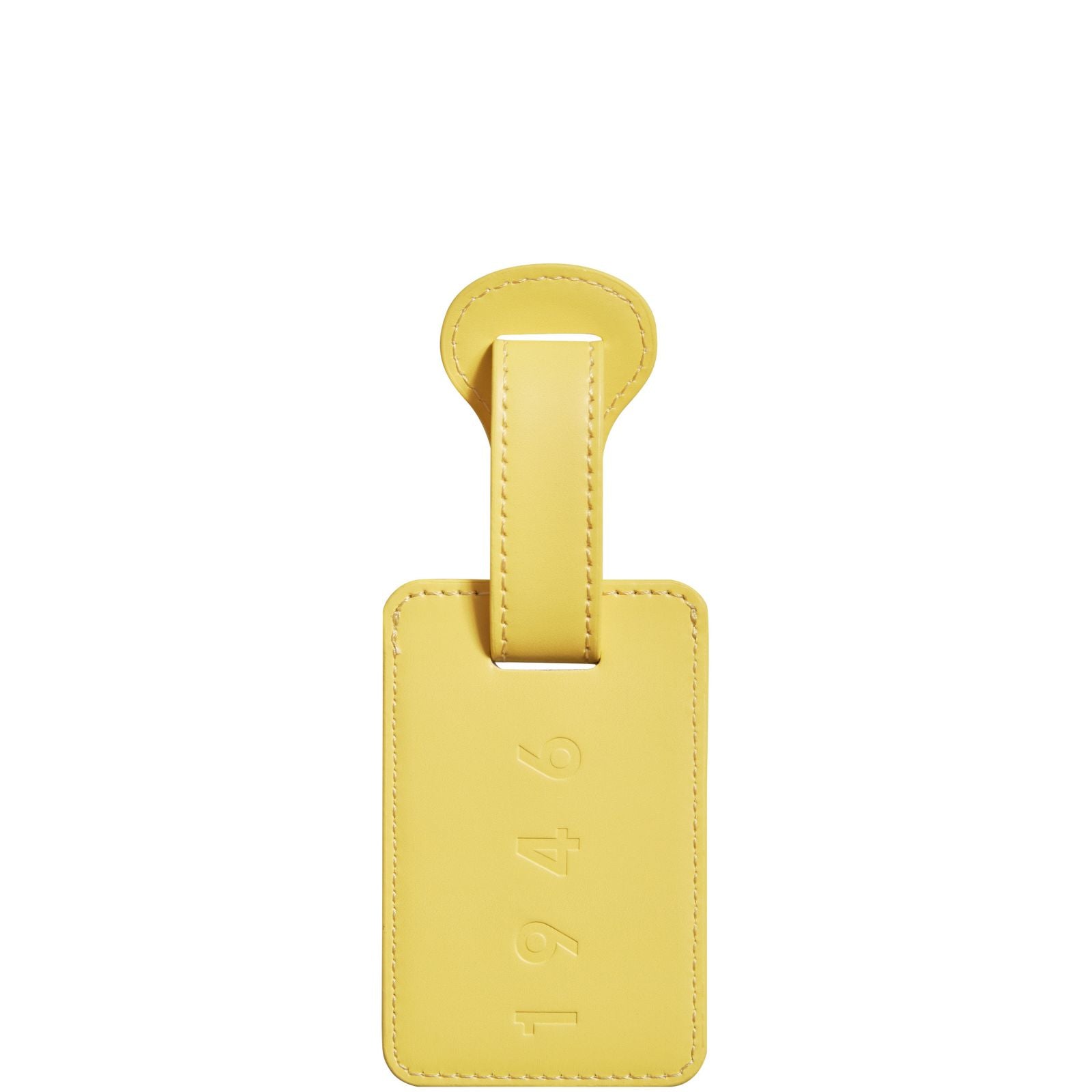Delsey Faux Leather Luggage Tag - Bright Yellow