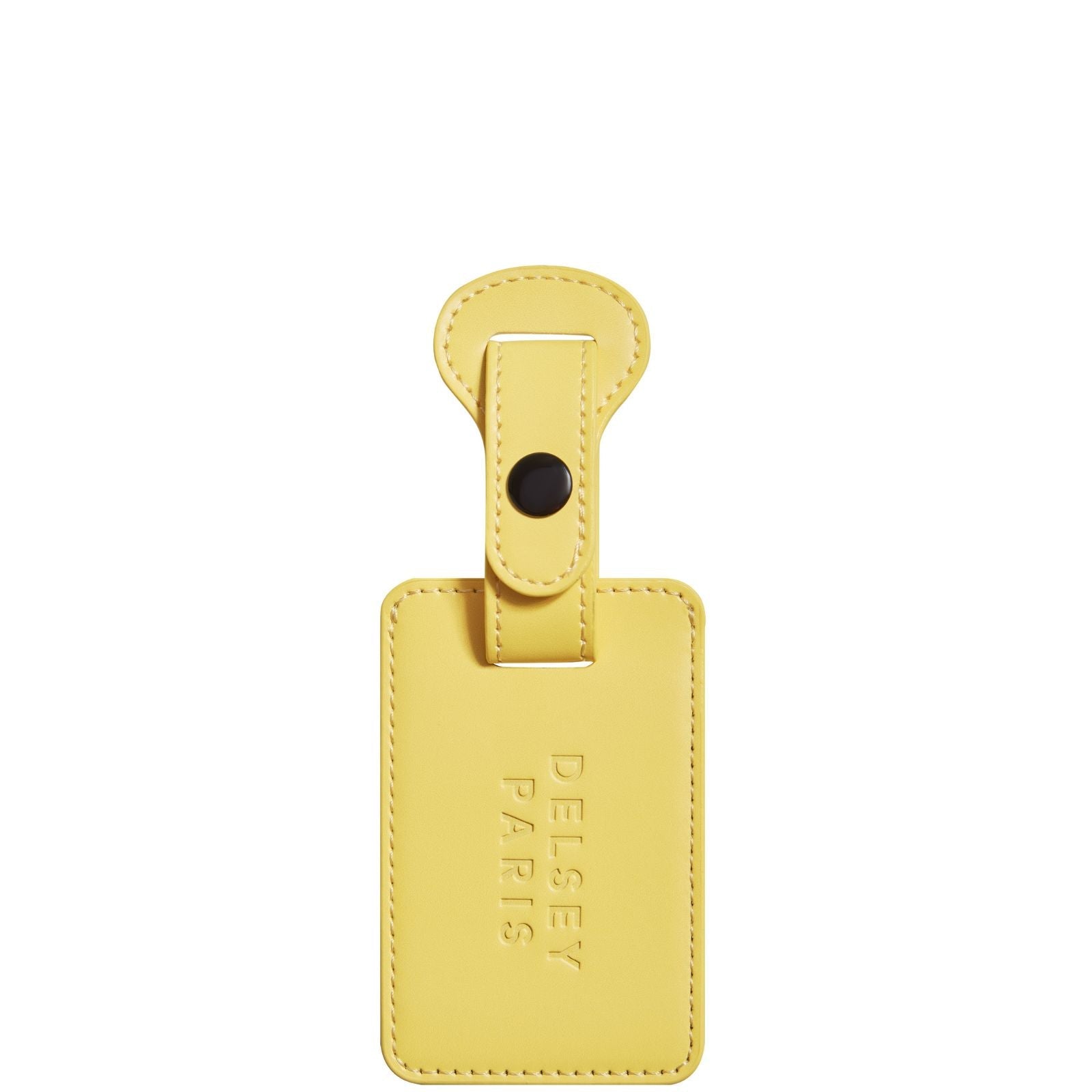 Delsey Faux Leather Luggage Tag - Bright Yellow