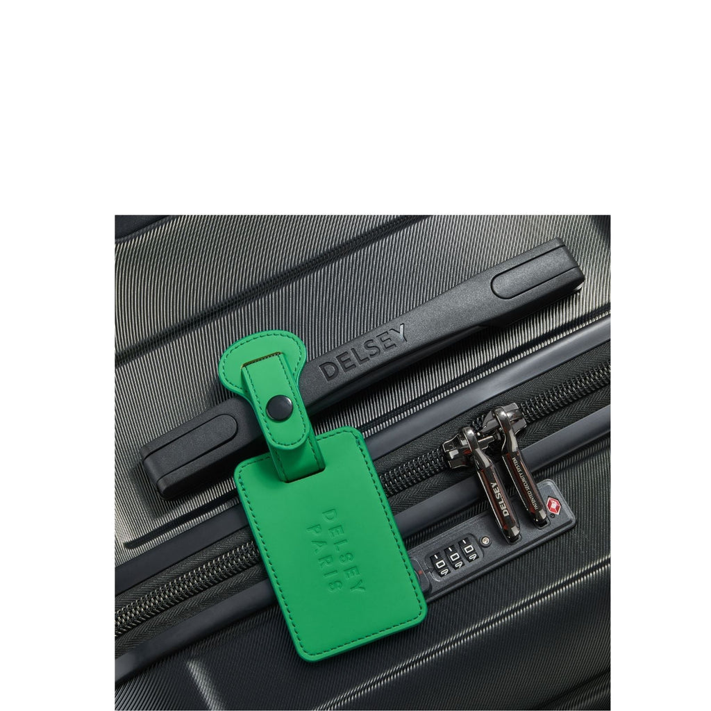 Delsey Faux Leather Luggage Tag - Green
