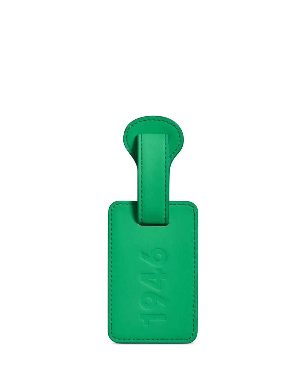 Delsey Faux Leather Luggage Tag - Green Back Image 2