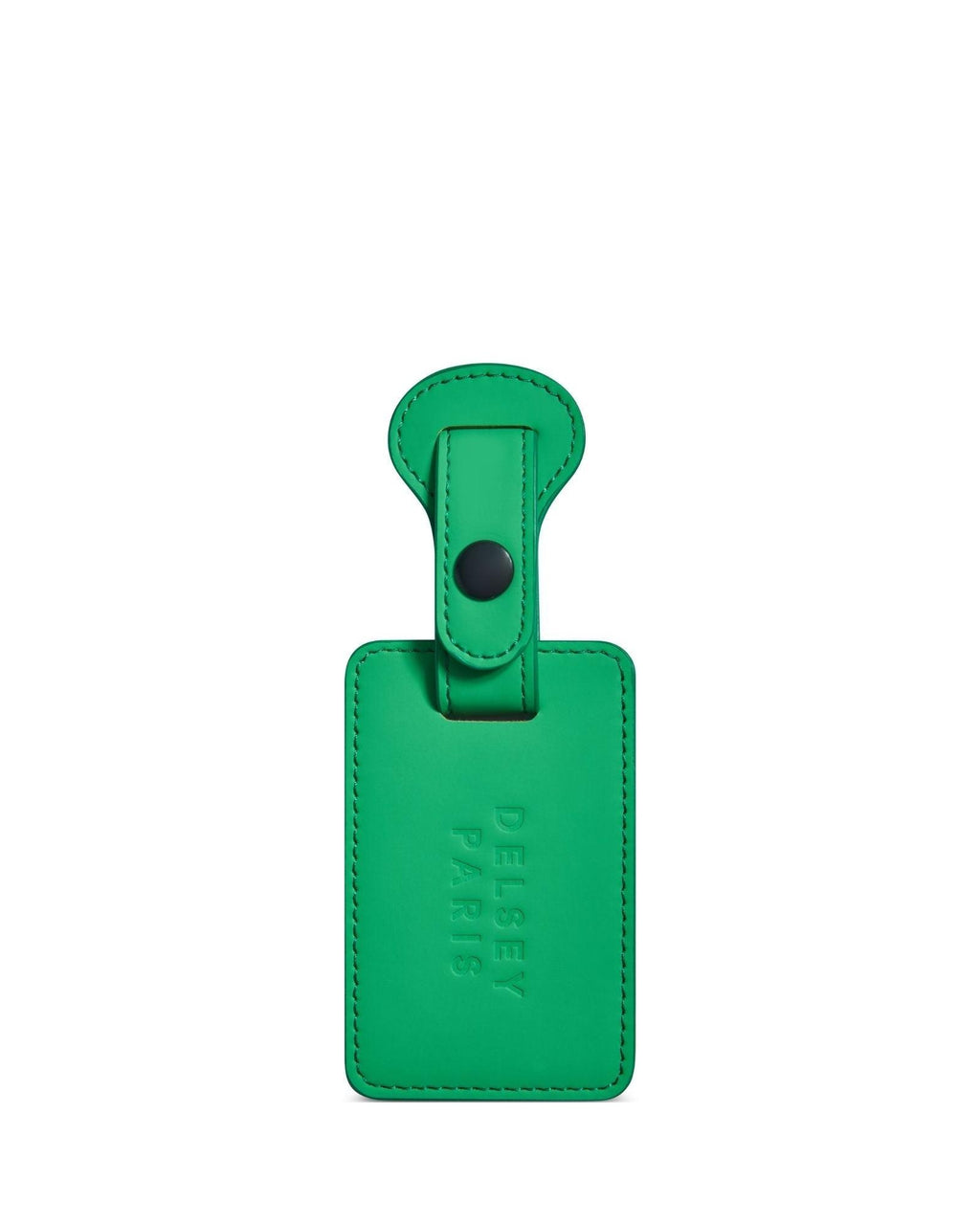 Delsey Faux Leather Luggage Tag - Green Front Image 1