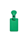 Delsey Faux Leather Luggage Tag - Green Front Image 1