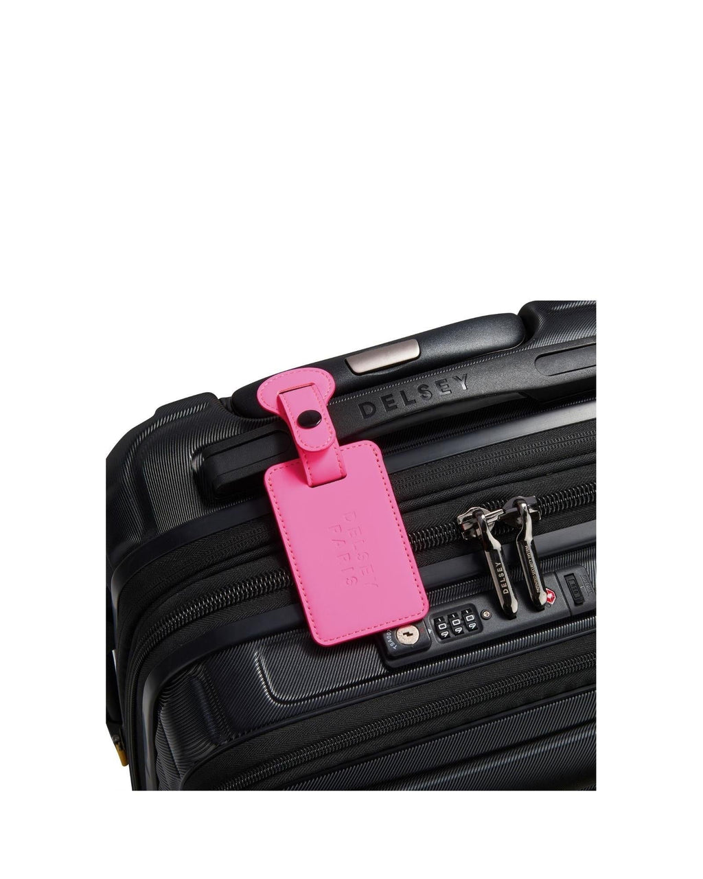 Delsey Faux Leather Luggage Tag - Pink Image 3