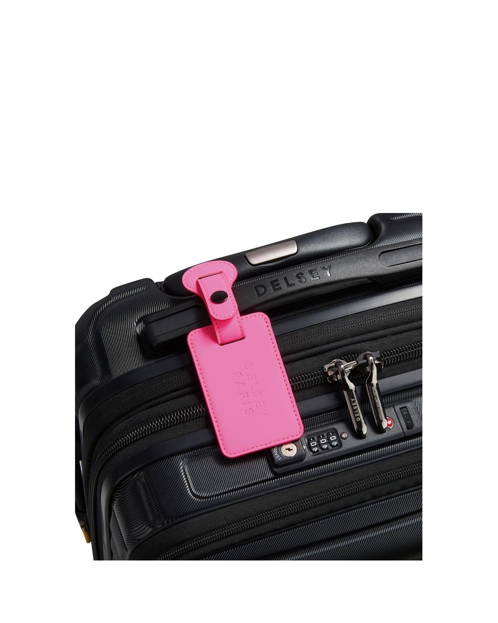 Delsey Faux Leather Luggage Tag - Pink Image 3