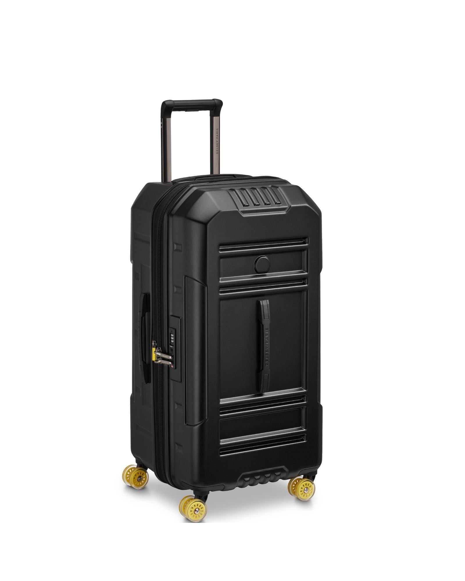 Delsey Rempart 2.0 Expandable Hardside Large Spinner Suitcase - 80cm - Black Front Left Image 1