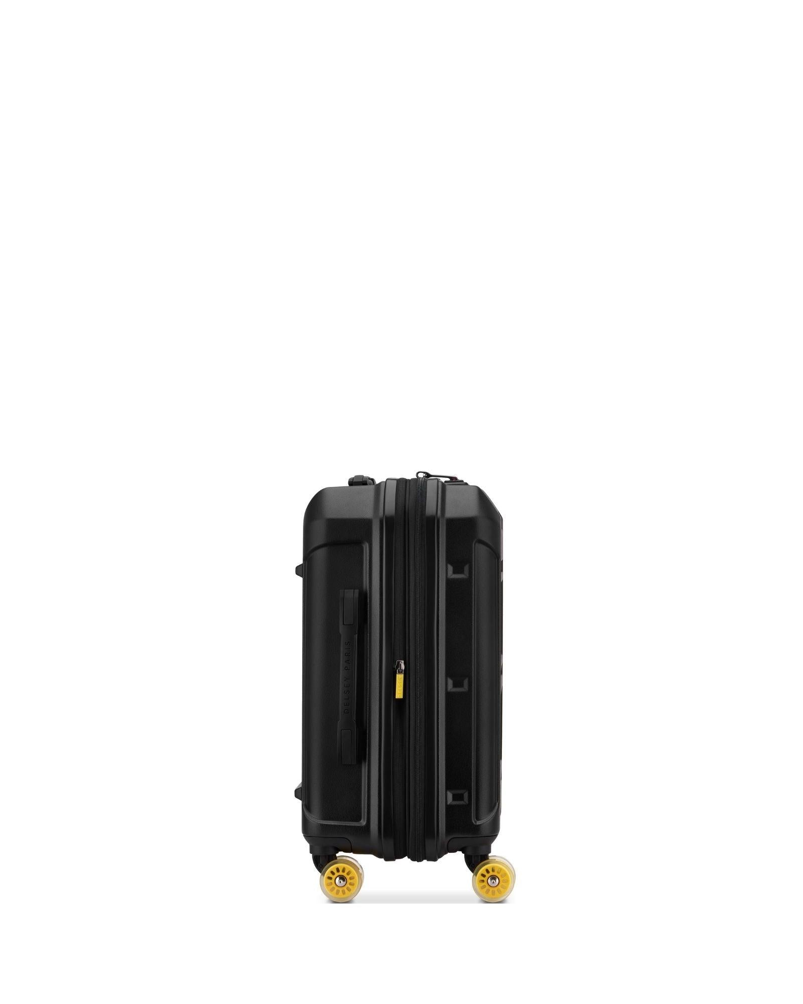 Delsey Rempart 2.0 Expandable Hardside Carry-On Spinner Suitcase - 55cm - Black Front Left Image 4