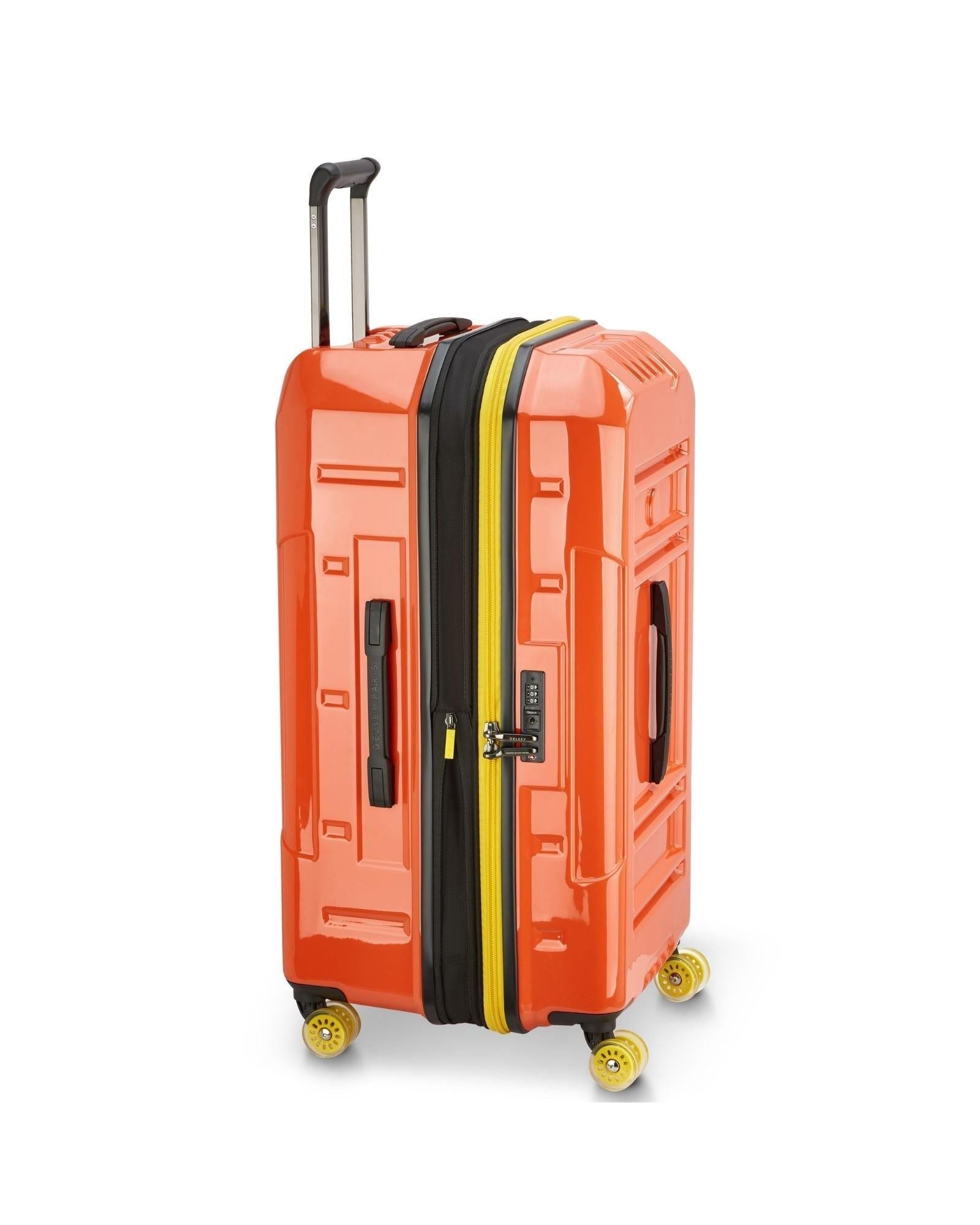 Delsey Rempart 2.0 Expandable Hardside Large Spinner Suitcase - 80cm - Orange Left Image 5