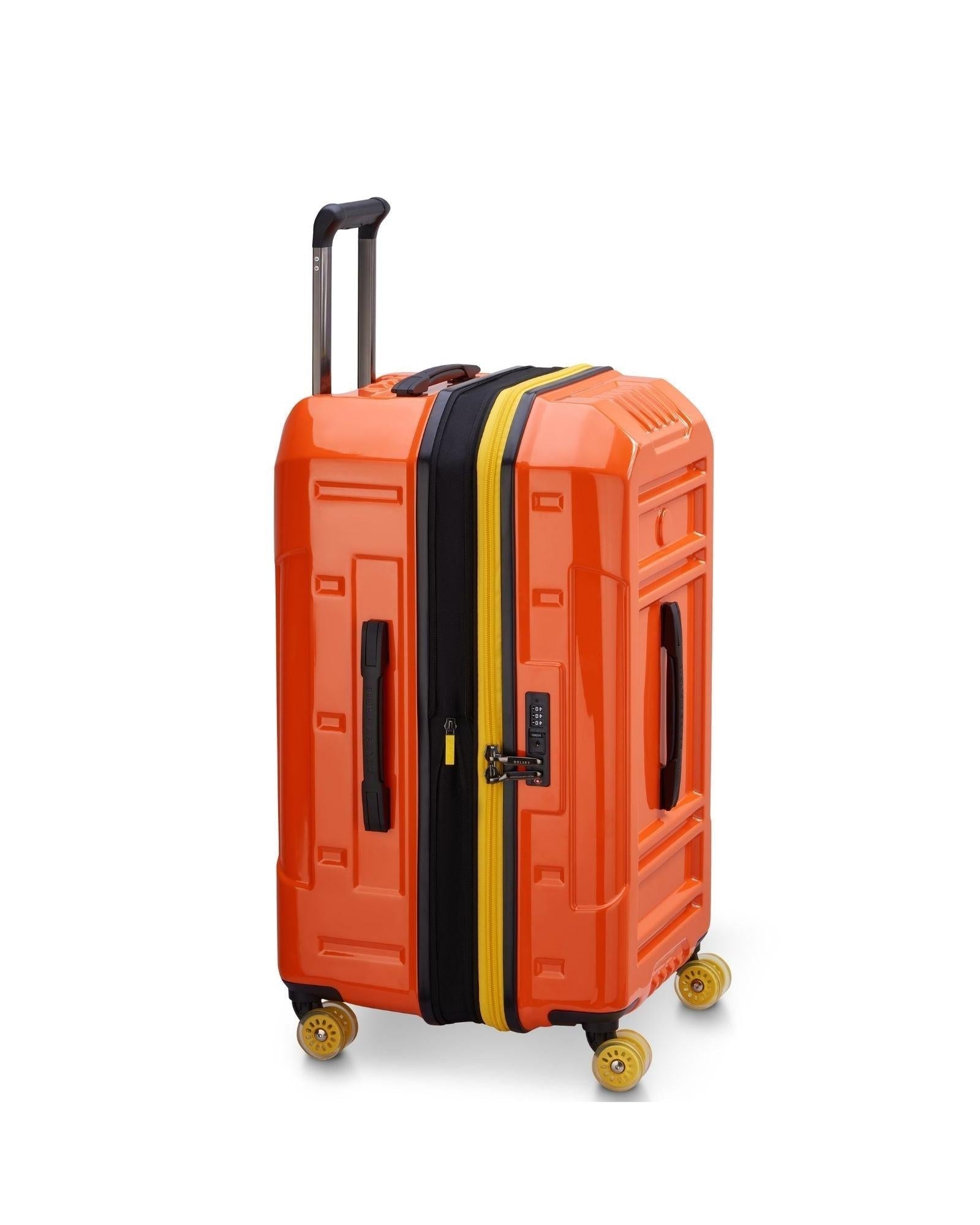 Delsey Rempart 2.0 Expandable Hardside Medium Spinner Suitcase - 73cm - Orange Left Image 5